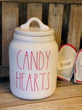 Rae Dunn Candy Hearts Canister